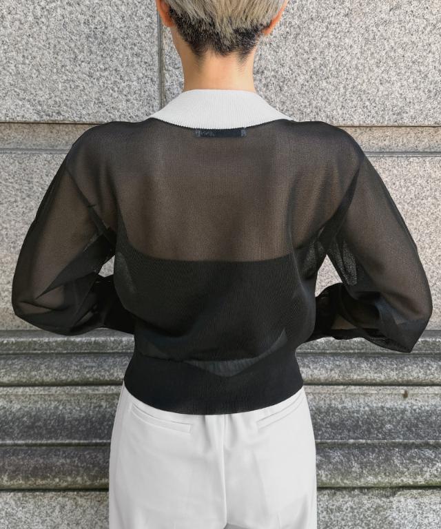 シアー配色サマーカーディガン_gfa26ss-nt11