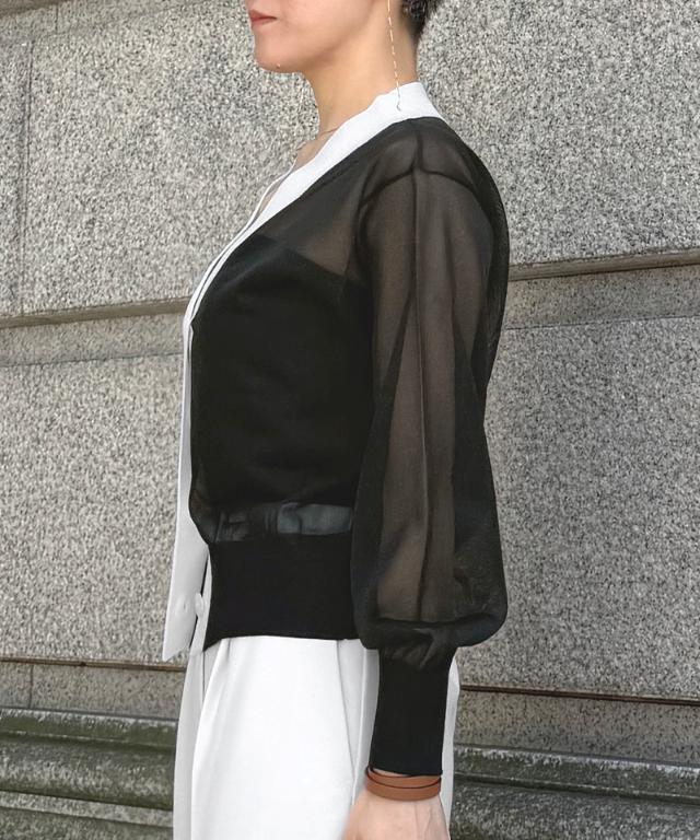 シアー配色サマーカーディガン_gfa26ss-nt11