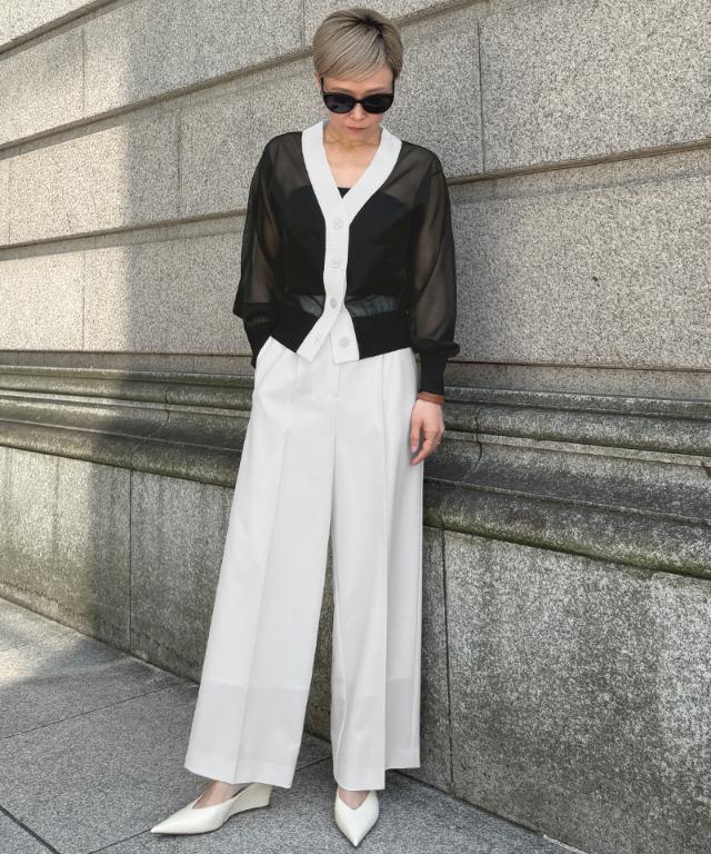 シアー配色サマーカーディガン_gfa26ss-nt11