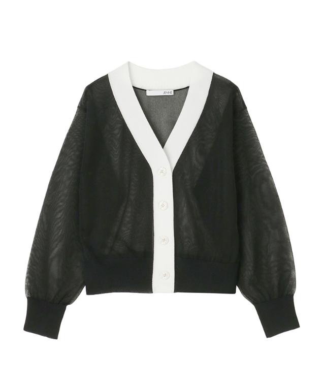 シアー配色サマーカーディガン_gfa26ss-nt11