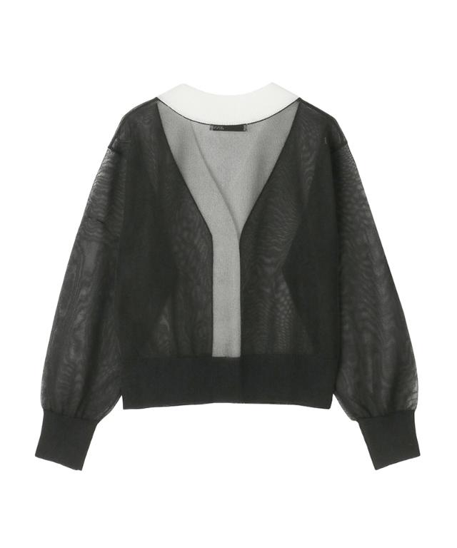 シアー配色サマーカーディガン_gfa26ss-nt11