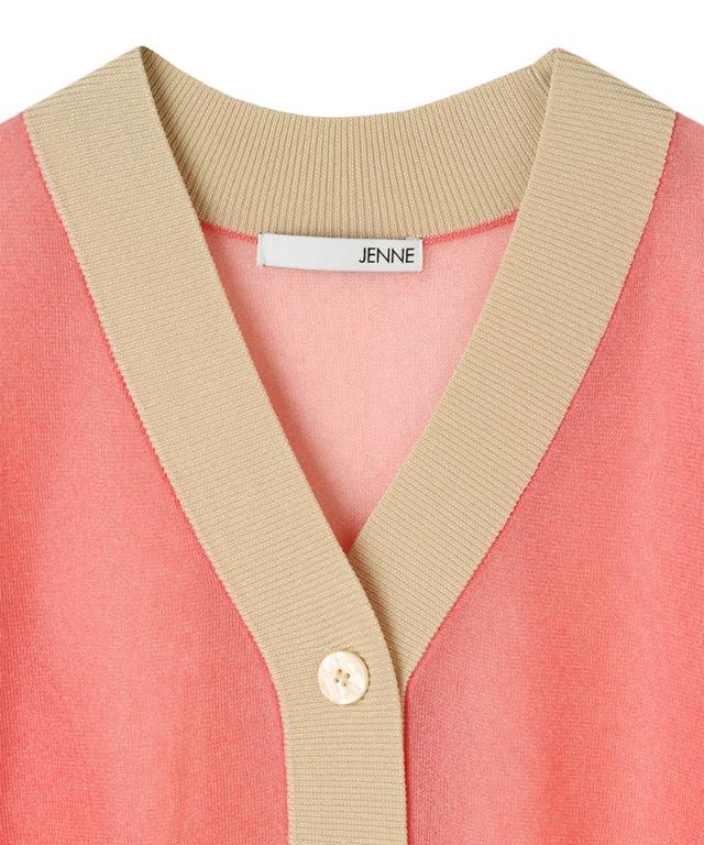 シアー配色サマーカーディガン_gfa26ss-nt11