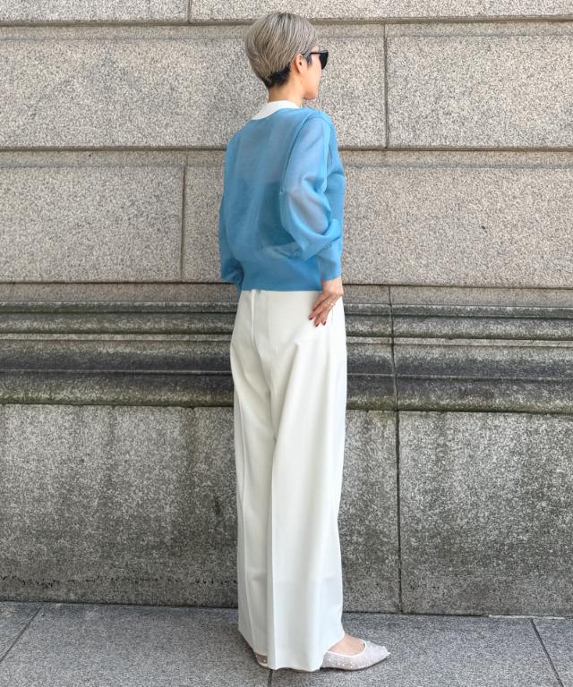 シアー配色サマーカーディガン_gfa26ss-nt11