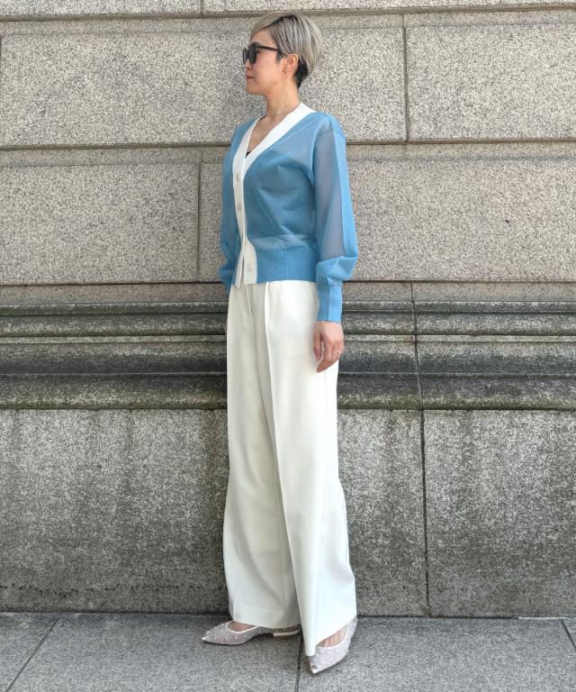 シアー配色サマーカーディガン_gfa26ss-nt11