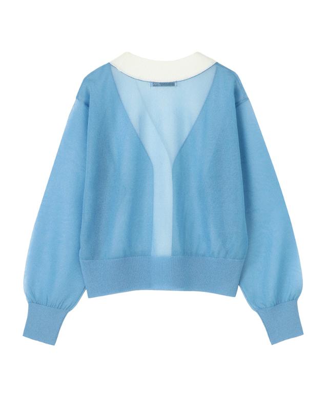 シアー配色サマーカーディガン_gfa26ss-nt11