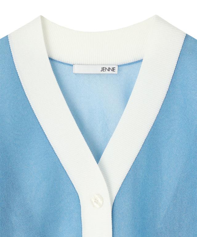 シアー配色サマーカーディガン_gfa26ss-nt11