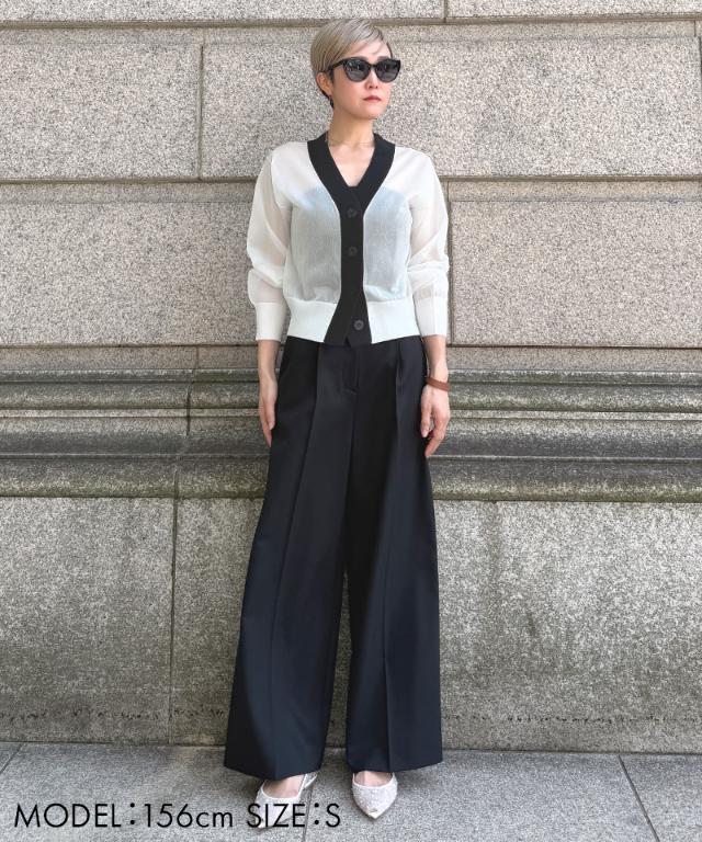 シアー配色サマーカーディガン_gfa26ss-nt11