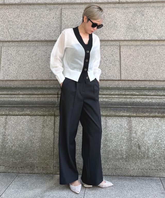 シアー配色サマーカーディガン_gfa26ss-nt11