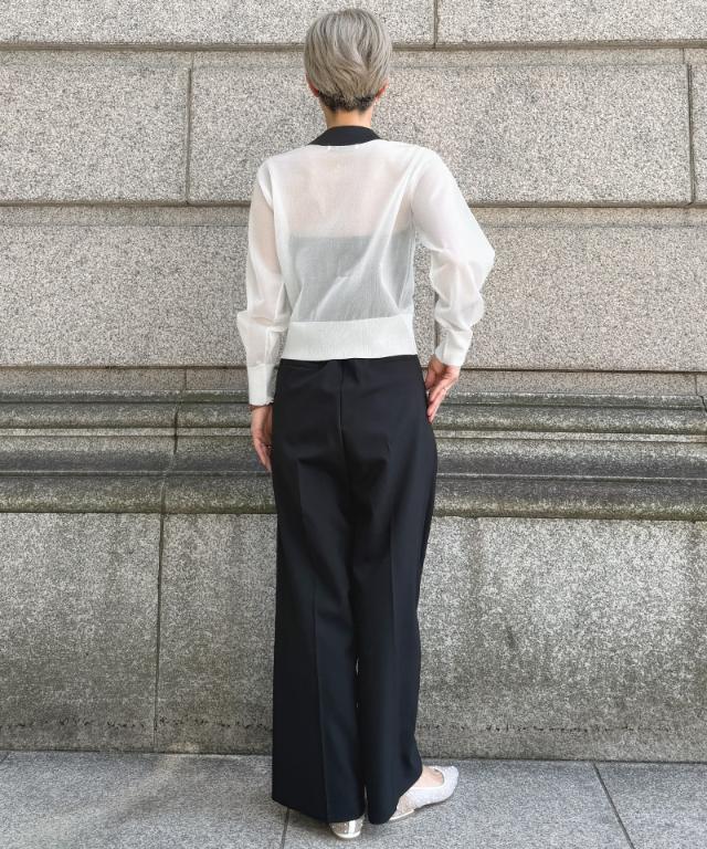 シアー配色サマーカーディガン_gfa26ss-nt11