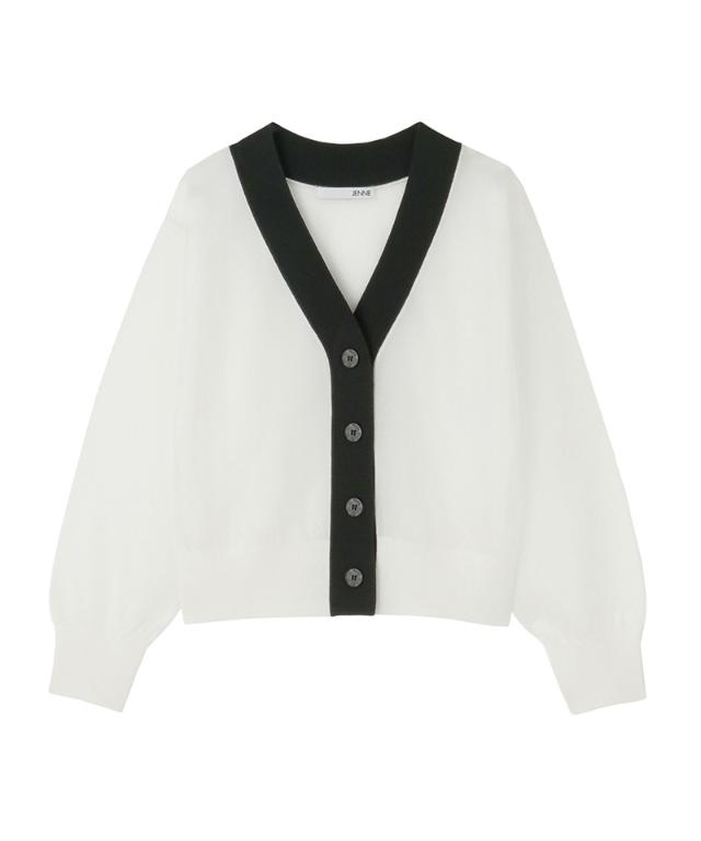 シアー配色サマーカーディガン_gfa26ss-nt11