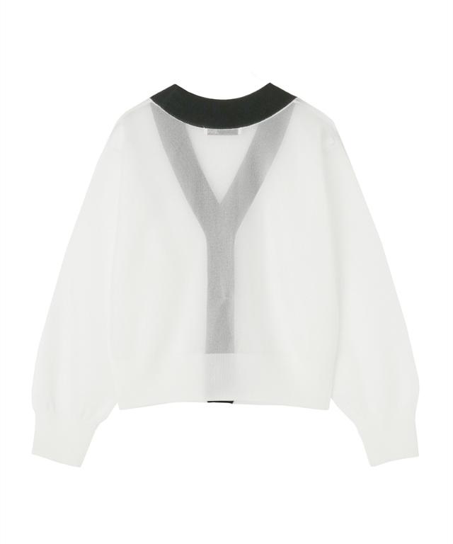 シアー配色サマーカーディガン_gfa26ss-nt11
