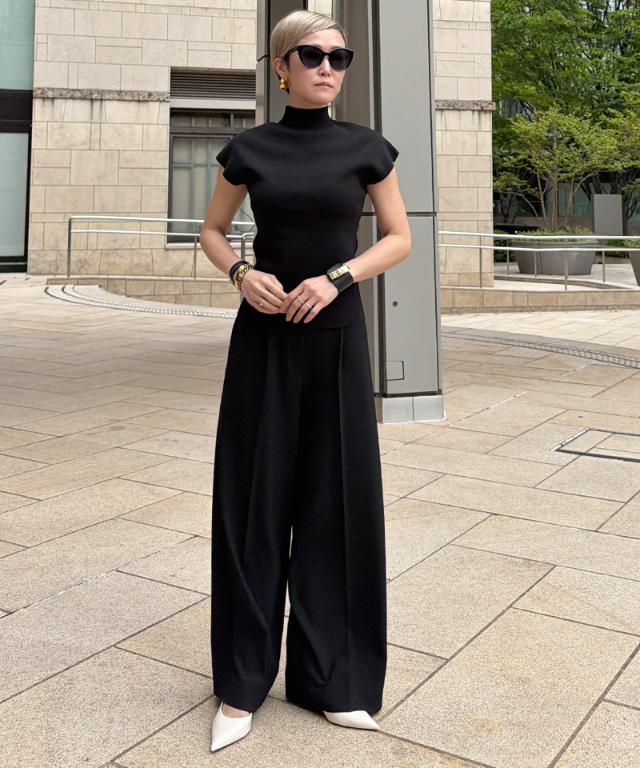 ニットスタンドカラーノースリーブ_gfa26ss-nt17