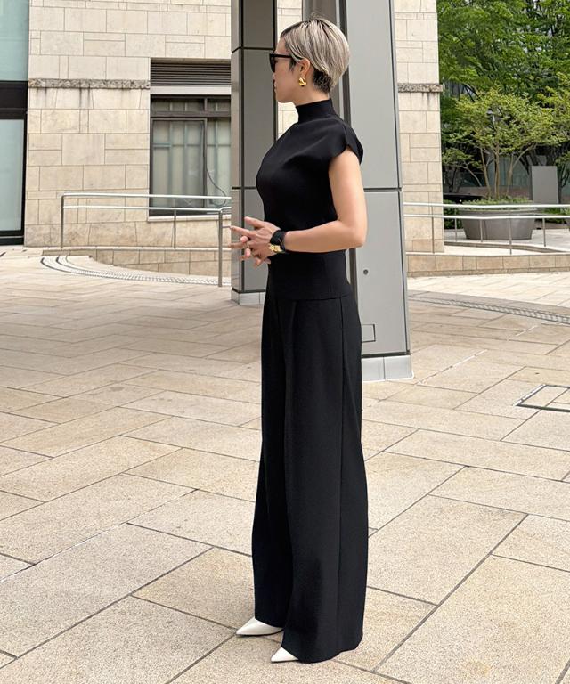 ニットスタンドカラーノースリーブ_gfa26ss-nt17