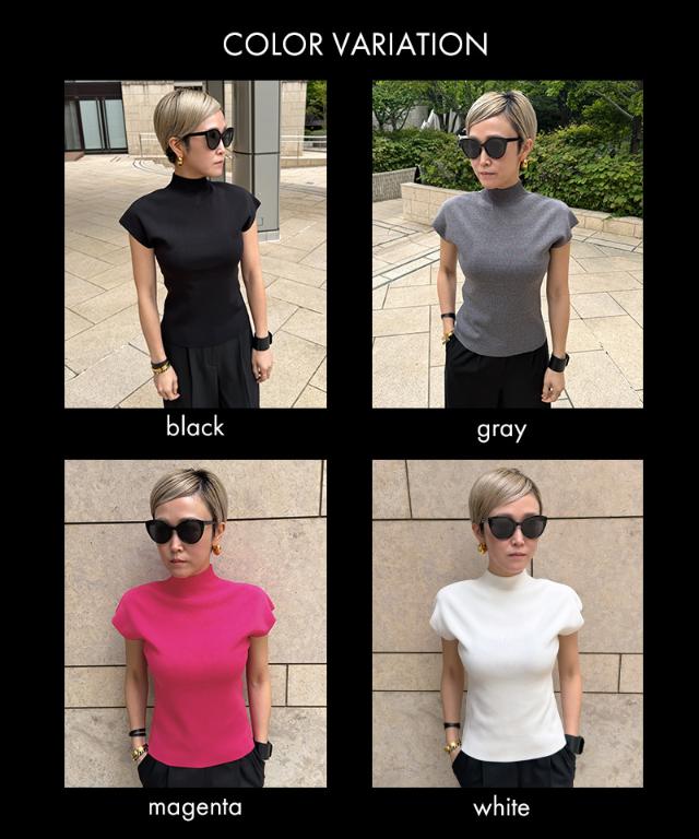 ニットスタンドカラーノースリーブ_gfa26ss-nt17