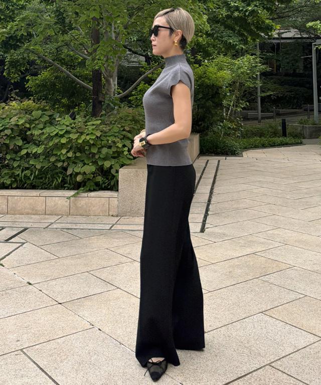 ニットスタンドカラーノースリーブ_gfa26ss-nt17