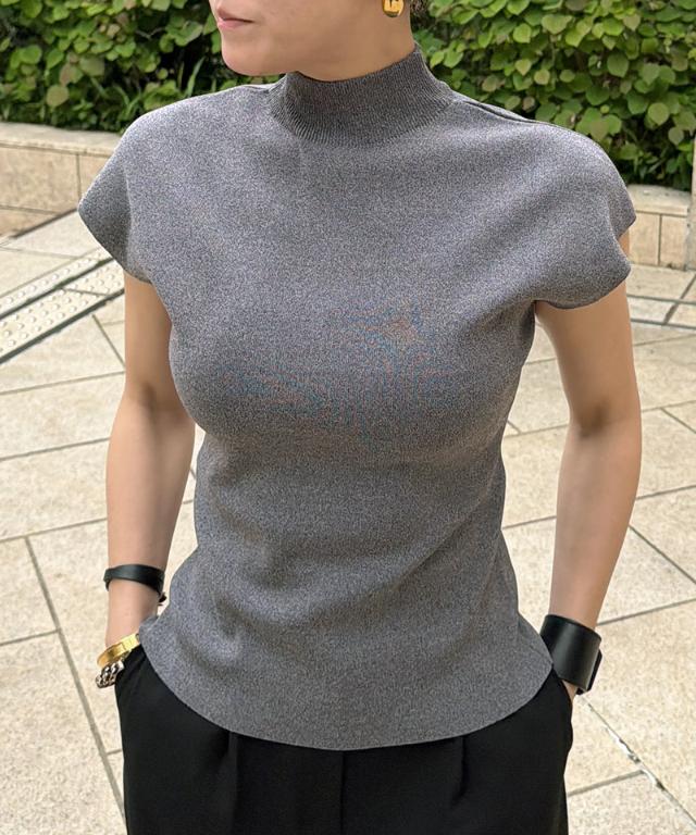 ニットスタンドカラーノースリーブ_gfa26ss-nt17