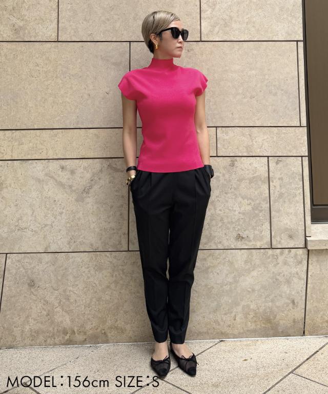 ニットスタンドカラーノースリーブ_gfa26ss-nt17