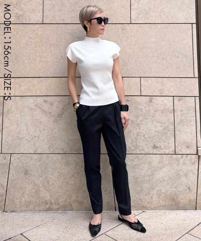 ニットスタンドカラーノースリーブ_gfa26ss-nt17