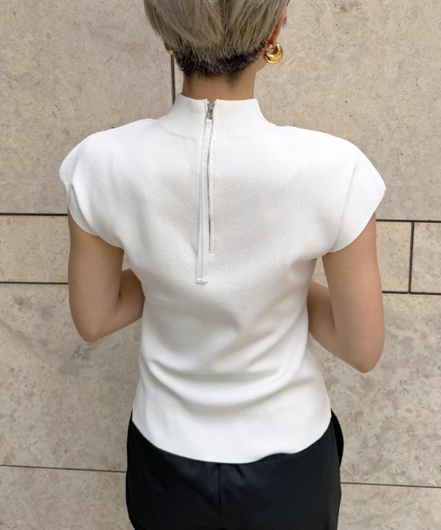 ニットスタンドカラーノースリーブ_gfa26ss-nt17