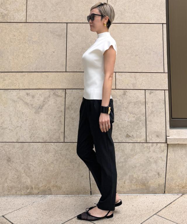 ニットスタンドカラーノースリーブ_gfa26ss-nt17