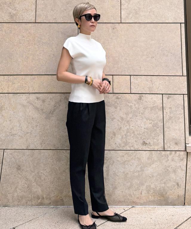 ニットスタンドカラーノースリーブ_gfa26ss-nt17