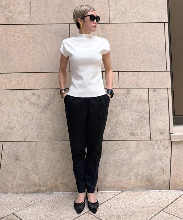 ニットスタンドカラーノースリーブ_gfa26ss-nt17