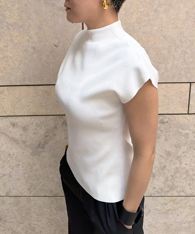 ニットスタンドカラーノースリーブ_gfa26ss-nt17