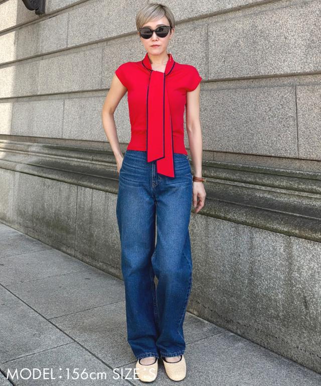 リボンニットトップス_gfa26ss-nt18