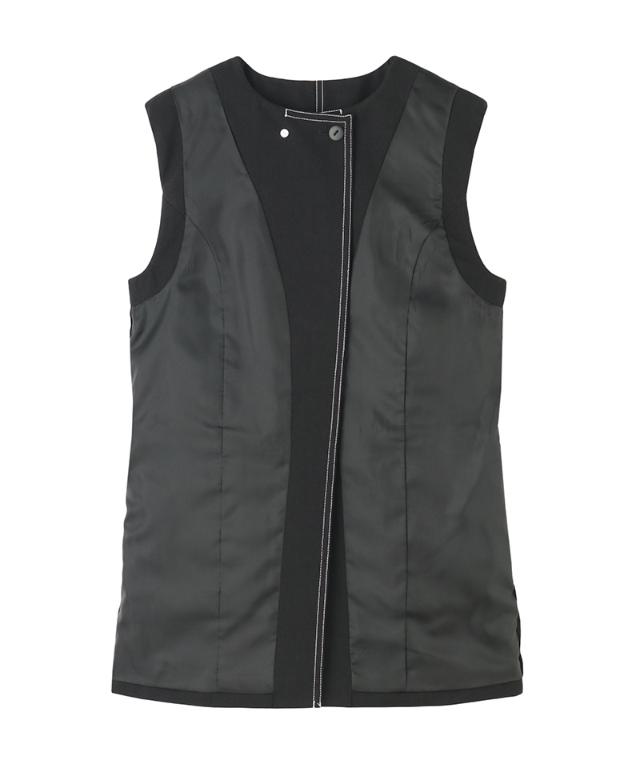 ステッチ配色ジレ_han26ss-jk04