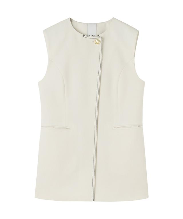 ステッチ配色ジレ_han26ss-jk04