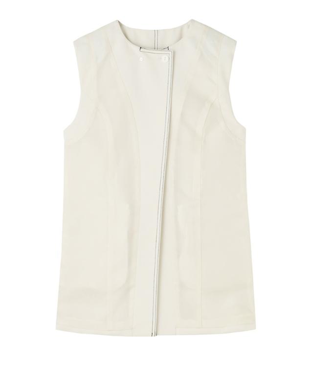 ステッチ配色ジレ_han26ss-jk04