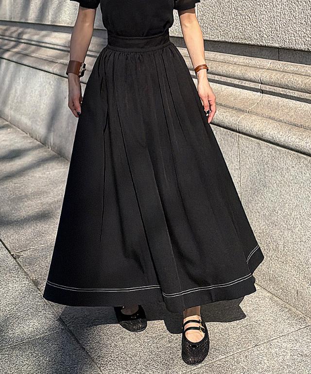 ステッチチュールインスカート_han26ss-sk05