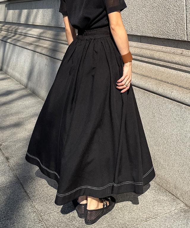 ステッチチュールインスカート_han26ss-sk05