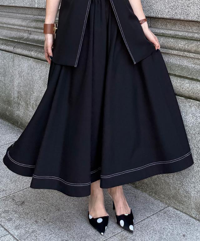 ステッチチュールインスカート_han26ss-sk05