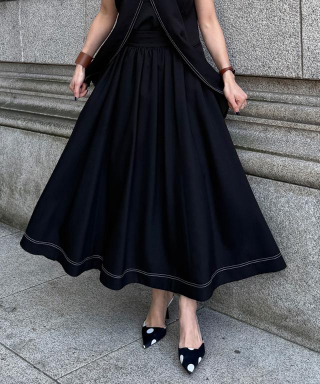 ステッチチュールインスカート_han26ss-sk05