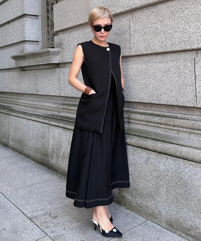 ステッチチュールインスカート_han26ss-sk05