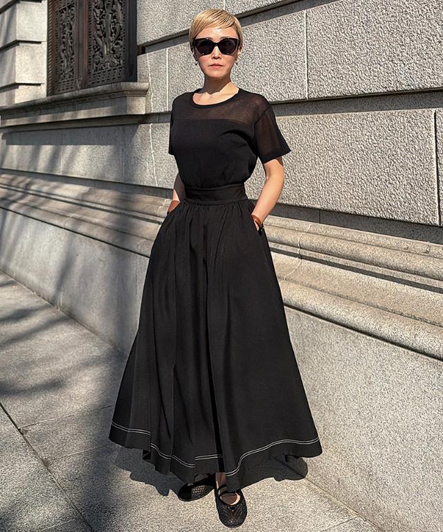 ステッチチュールインスカート_han26ss-sk05