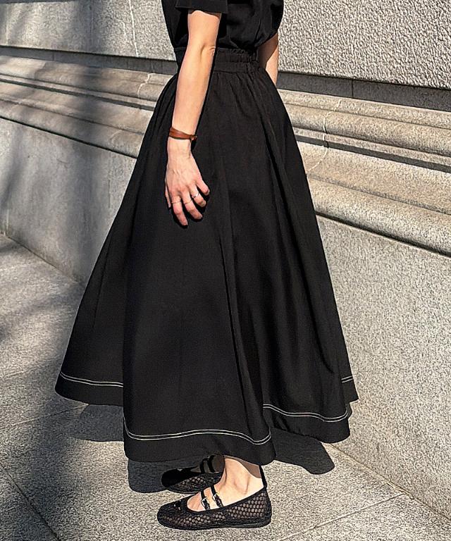 ステッチチュールインスカート_han26ss-sk05