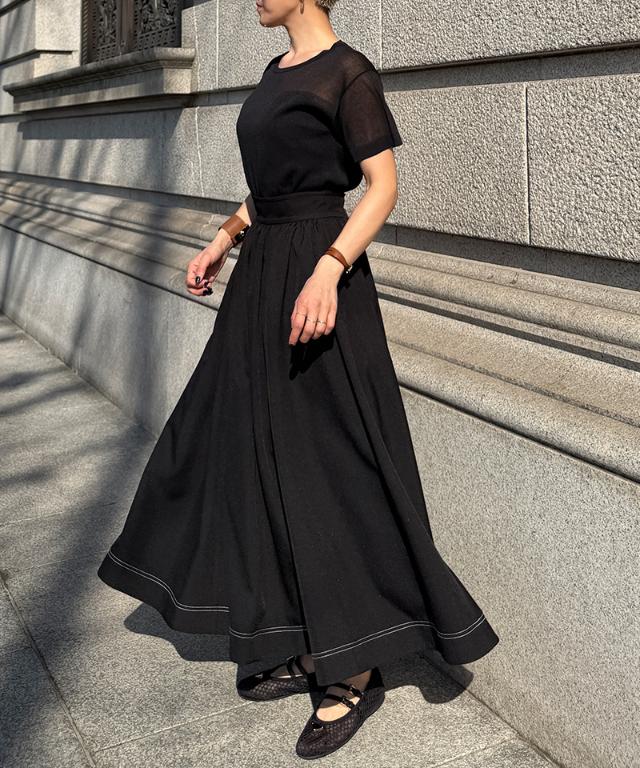 ステッチチュールインスカート_han26ss-sk05