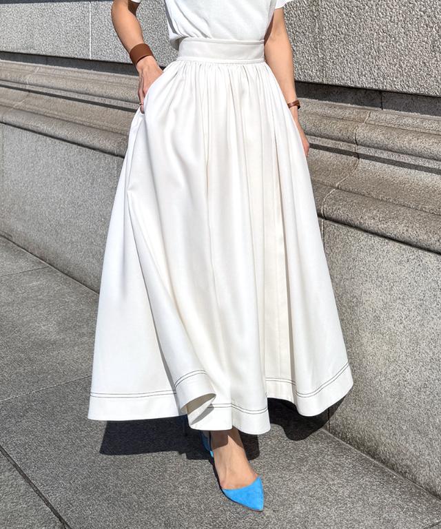 ステッチチュールインスカート_han26ss-sk05