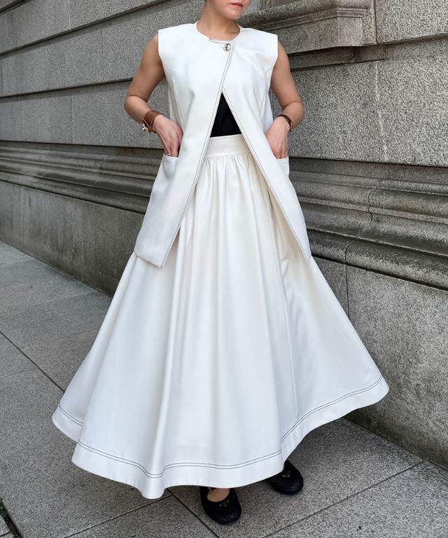 ステッチチュールインスカート_han26ss-sk05