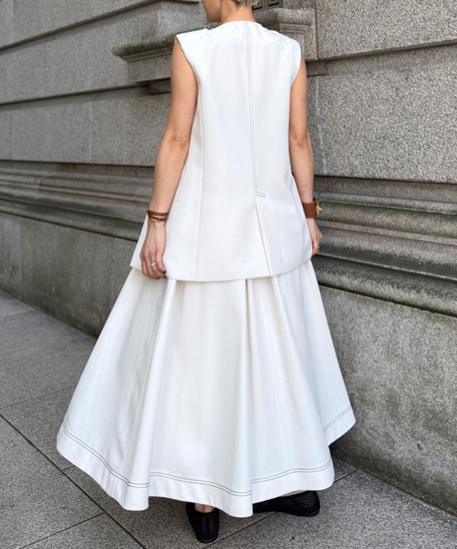 ステッチチュールインスカート_han26ss-sk05