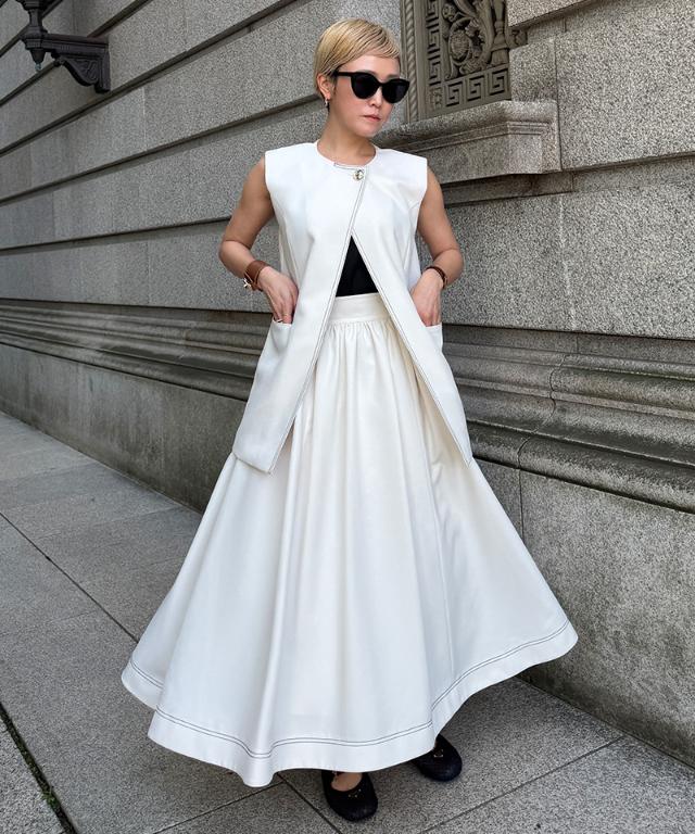 ステッチチュールインスカート_han26ss-sk05