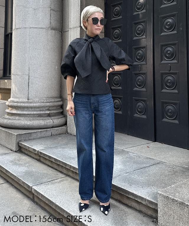 リボン風ジャガードトップス｜JENNE(ジェンヌ)公式通販：パリジェンヌ