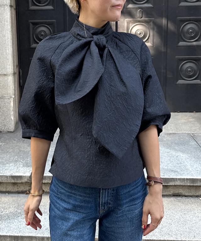 リボン風ジャガードトップス_iwa25aw-bl19