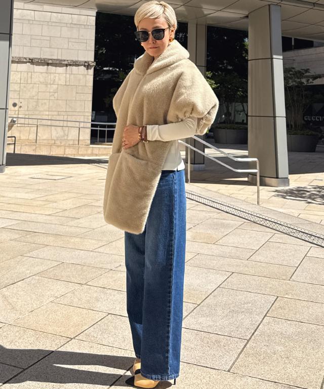 リッチボリュームファーポンチョ_iwa25aw-co12