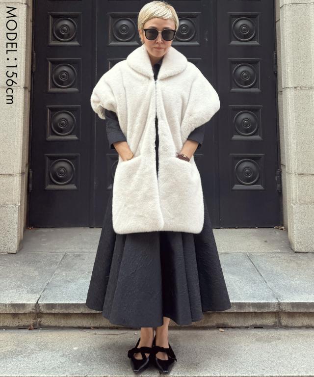 リッチボリュームファーポンチョ_iwa25aw-co12