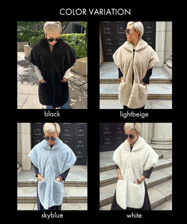 リッチボリュームファーポンチョ_iwa25aw-co12