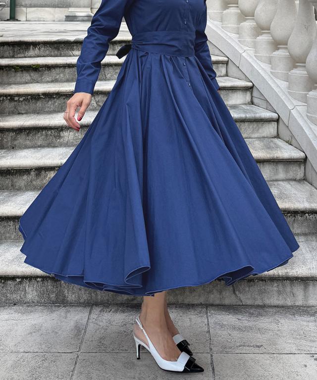 オードリールックエアリーワンピース・長袖_iwa25aw-op22