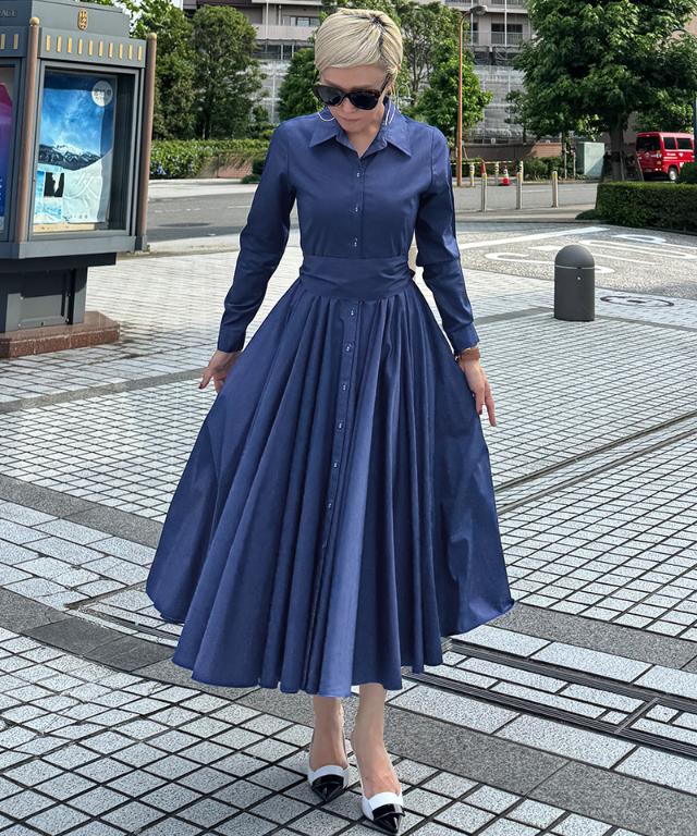 オードリールックエアリーワンピース・長袖_iwa25aw-op22